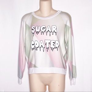 Wildfox | Sugar Coated Pastel Rainbow Sweater